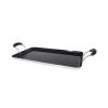 17"x10"Ceramic Double Burner Griddle Black: Stovetop Griddle, Aluminum, Hand Wash, Electric & Gas Compatible