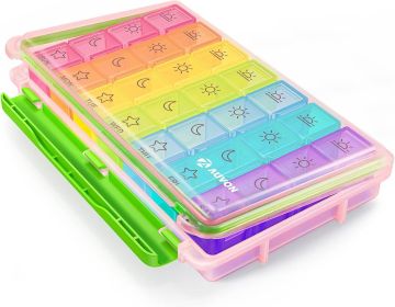 iMedassist Moisture-Proof Weekly Pill Organizer 4 Times a Day, Large 7 Day Pill Box Case with Portable Design for Travel