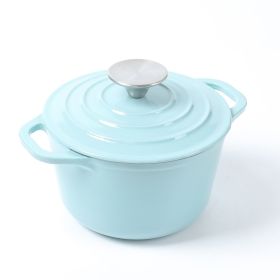 HAWOK Enameled Cast Iron Dutch Oven 1.5-Quart Green