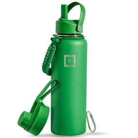 40 oz Neutral Green Stainless Steel Water Bottle