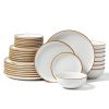 VEVOR Dinnerware Set, Service for 8 (32 PCS), Round Plates and Bowls Sets, Scratch Resistant Ceramic Dinner Ware