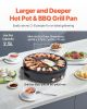VEVOR Hot Pot with Grill, 1800W 2-in-1 Electric Smokeless Grill and Hot Pot, Korean BBQ Shabu Shabu Hotpot with Separate Dual Temperature Control