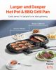 VEVOR Hot Pot with Grill, 2200W 2-in-1 Electric Smokeless Grill and Hot Pot, Korean BBQ Shabu Shabu Hotpot with Separate Dual Temperature Control