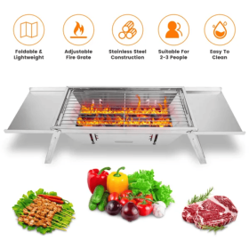 3 In 1 Foldable Charcoal Grill (Option: Style1)