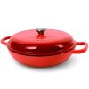 Enameled Cast Iron Dutch Oven, 3.8 Quart Dutch Oven Pot with Lid, Non Stick Cast Iron Pot, Round Oven Safe up to 500Â°F, Use for Marinate, Cook
