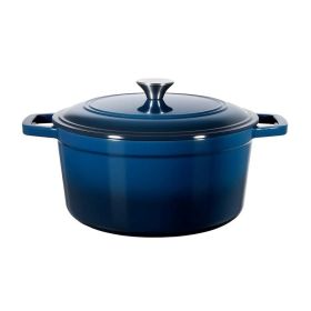 6 Quart Pot with Lid and Dual Handles for Stews/Roasting (Type: Style A, Color: Blue)