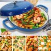 Enameled Cast Iron Dutch Oven, 3.8 Quart Dutch Oven Pot with Lid, Non Stick Cast Iron Pot, Round Oven Safe up to 500Â°F, Use for Marinate, Cook